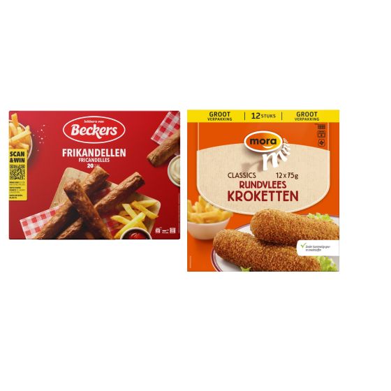 20 Beckers Frikandel + 12 Mora Rindfleisch Kroketten