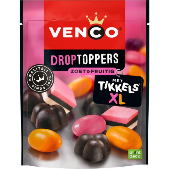 Venco Droptoppers Zoet & Fruitig 225g