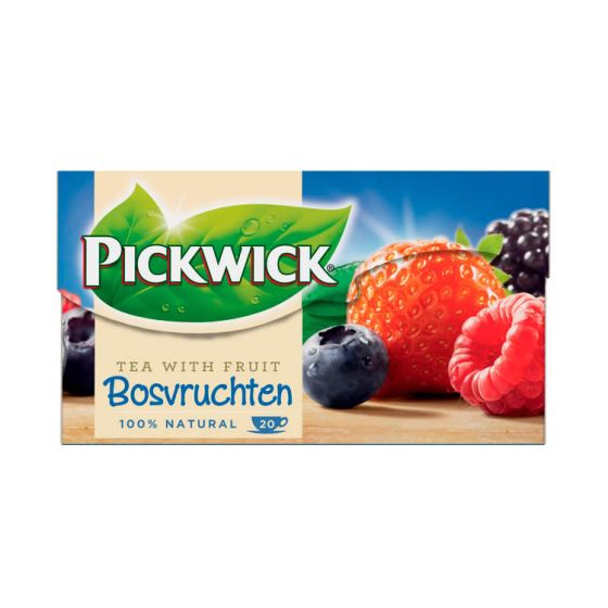 Pickwick zwarte thee met bosvruchten 20st. x 1.5g