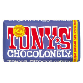 Tonys Chocolonely Donkere melkchocolade Pretzel Toffee 180g