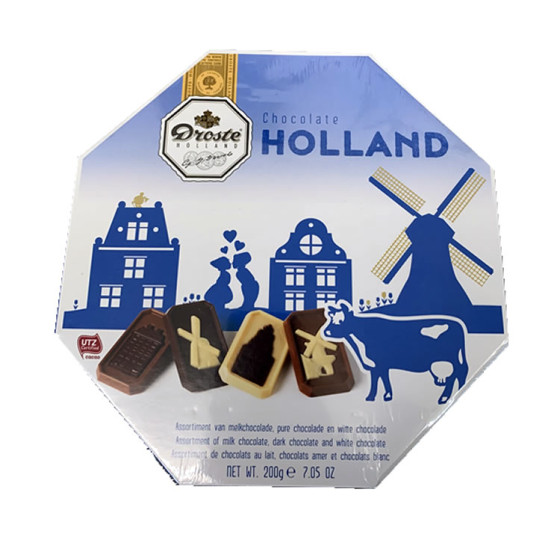 Droste Holland Edition Assortiment Melk-Puur en witte Chocolade 200g