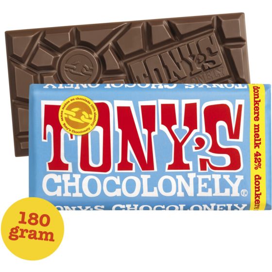 Tonys Chocolonely Donkere Melk Chocolade 180g