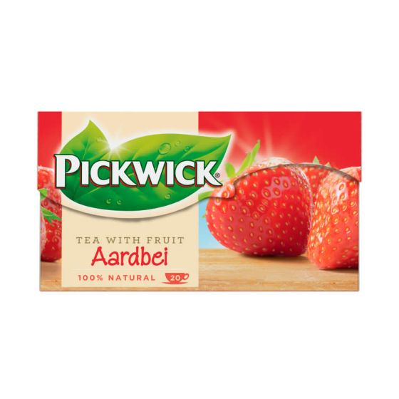 Pickwick zwarte thee met aardbei 20st. x 1,5g
