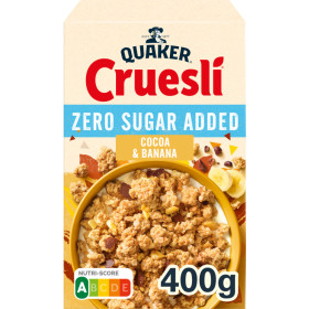 Quaker Cruesli Cacao & Banaan Zero Suiker 400g