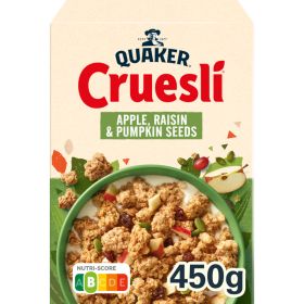 Quaker Cruesli Appel, Rozijnen, Pompoenpitten 450g