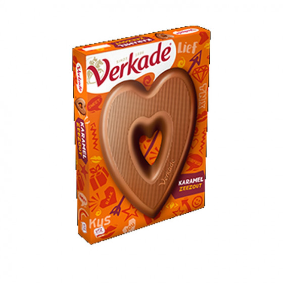 Verkade Herz Hart Schokoalde Chocolade Chocolate Karamel Zeezout 135g