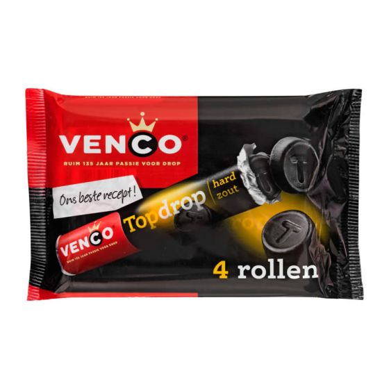 Venco Topdrop salziges Lakritz 4 Rollen x 47g