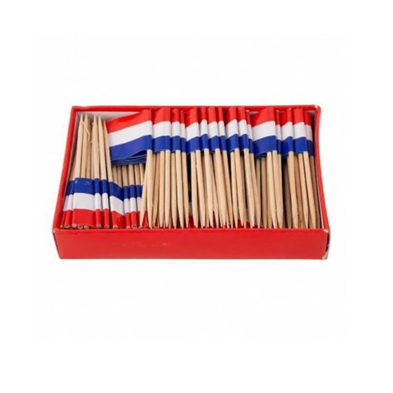 Holland vlaggen - Prikker voor snacks of muffins - 500 stuks.