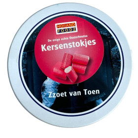 Holland Foodz Kersenstokjes in Holland Blik 110g