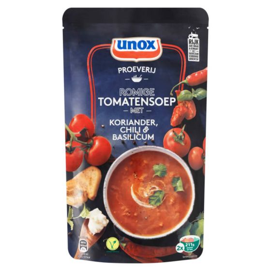 Unox Romige Tomatensoep met gerooktr Chilli & Basilicum 570ml