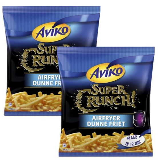 2x Aviko Super Crunch Airfryer Dunne Friet 750g