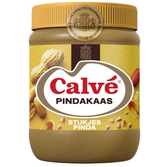 Calve Pindakaas met stukjes noot 350g