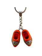 Sleutelhanger klompjes - 2 klompjes - Kleur: oranje
