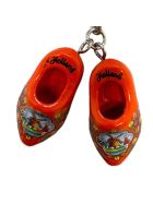 Sleutelhanger klompjes - 2 klompjes - Kleur: oranje