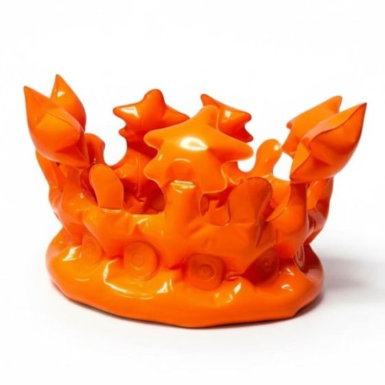 Opblaasbare ventilatorkroon Oranje