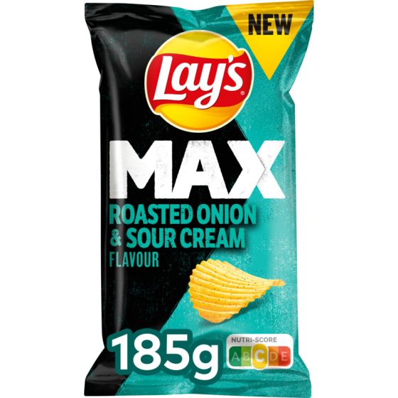 Lays MAX Roasted Onion & Sour Cream Flavour Chips 185g
