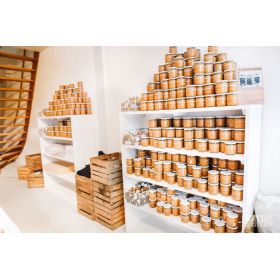 De Pindakaaswinkel Pindakaas Naturel  met stukjes pinda 420g