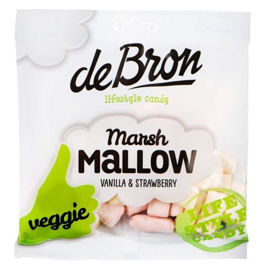 De Bron Marsh Mallows Veggie Pink/White75g (THT 28.12.2024)