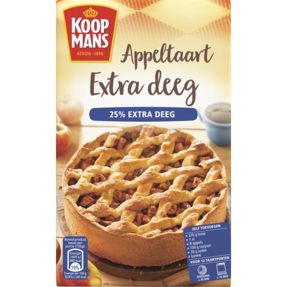Koopmans Appeltaart Mix Extra Deeg 550g