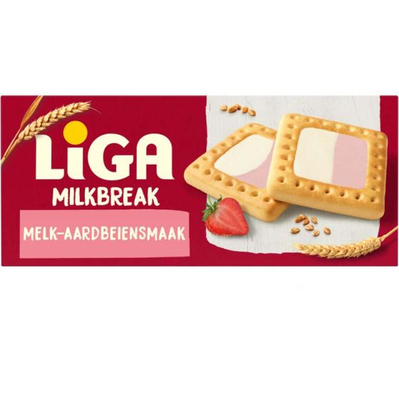Liga Evergreen Milkbreak Melk-Aardbei 245g