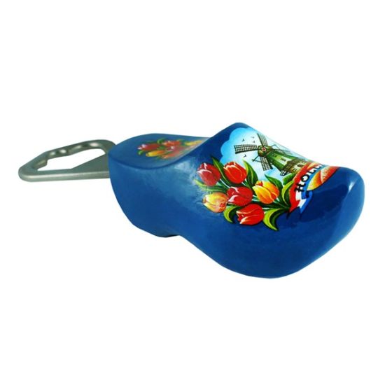 Flesopener "Klompje" in blauw