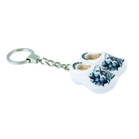 Sleutelhanger klompjes - 2 klompjes - Kleur: Defltsblauw