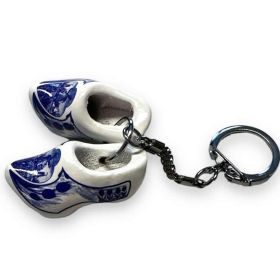 Sleutelhanger klompjes - 2 klompjes - Kleur: Defltsblauw