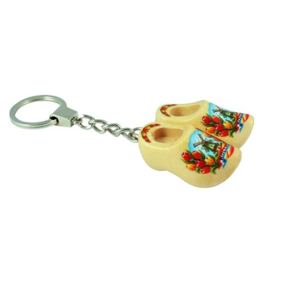 Sleutelhanger klompjes - 2 klompjes - Kleur: Gelakt
