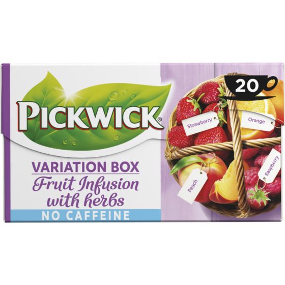 Pickwick Fruit Infusion Groene Thee met 4 soorten fruit zonder cafeïne 20x1,5g