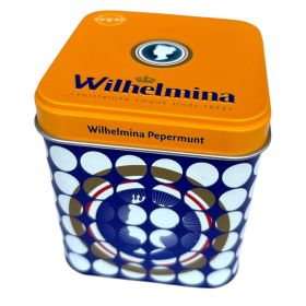 Wilhelmina Pepermunt Blik Delfts Blauw Blaadjes 100g