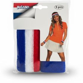 Zweetbandenset Nederland voor hoofd en polsen