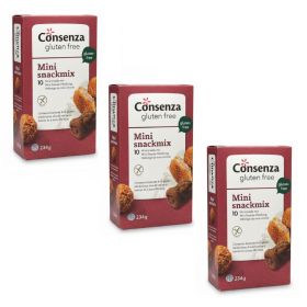 3 x Consenza Mini Snackmix Glutenvrij 702g