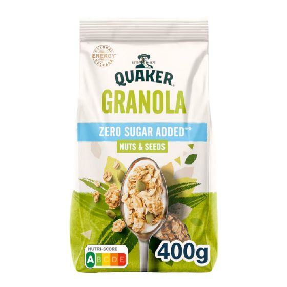 Quaker Granola Zero Nuts and Seeds 400g