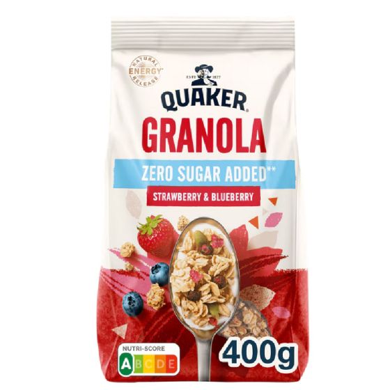 Quaker Granola Zero Strawberry and Blueberry 400g