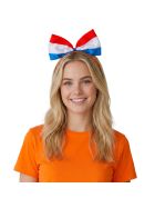 Oranje Tiara met strik Rood-Wit-Blauw