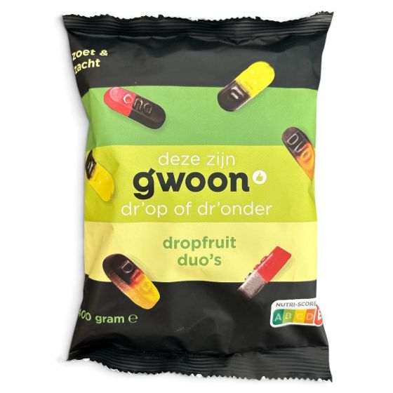 Gwoon Dropfruit Duos Zoet 400g