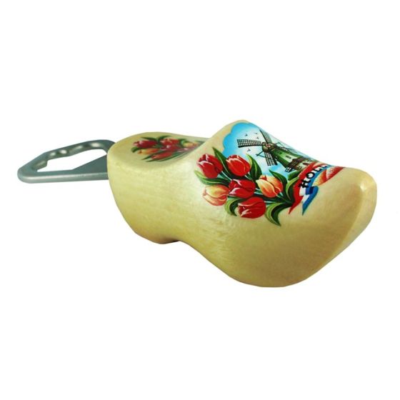 Flesopener "Klompje"  Gelakt Tulp
