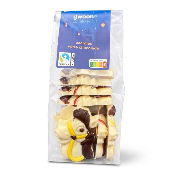 Gwoon Paardjes witte Chocolade 150g